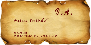 Veiss Anikó névjegykártya